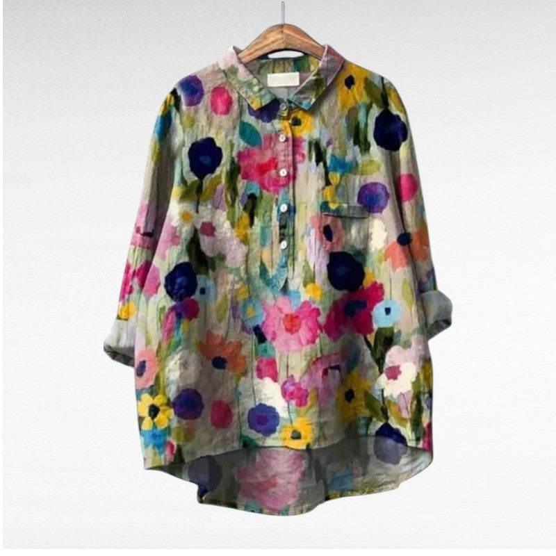 Laluna® | Bluze Clasice cu Flori